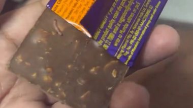 Worm in Dairy Milk Chocolate: Telangana Food Laboratory Confirms Presence of White Worms and Web in Chocolate, Marks It 'Unsafe To Consume'